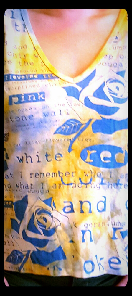 Glima vintage rose & garden poem shirt